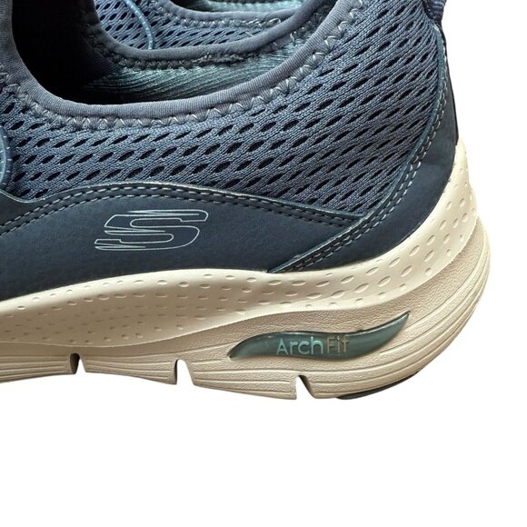 Skechers Womens Arch Fit Lucky Thought 149056 Blue Running Shoes Sneakers Sz 10 - Picture 5 of 9